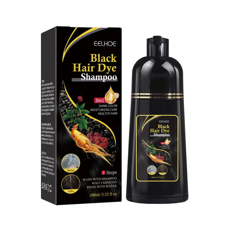 White To Black Shampoo Anti Hair Loss Natural Plant Polygonum Essence Oil Control Nourishing Scalp Shampoo for Men Women 100ml